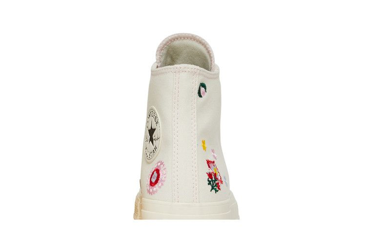 Converse Wmns Chuck Taylor All Star Lift Platform High 'Floral Embroidery - Egret'