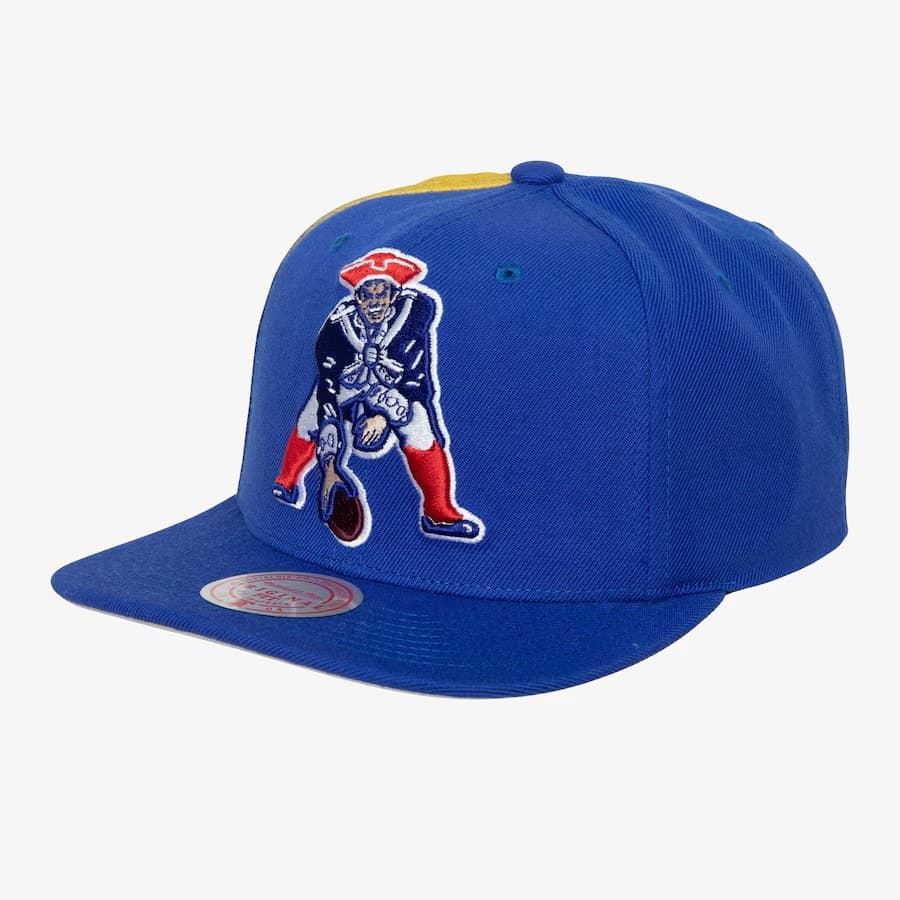 Бейсболка Mitchell & Ness Royal New England Patriots Tapestry Snapback Hat