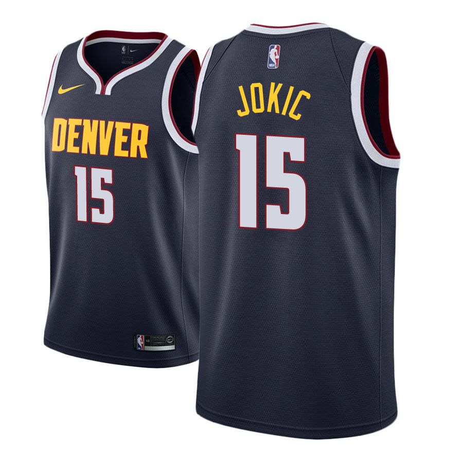 Баскетбольная джерси 2018-19 Nikola Jokic Nuggets #15 Icon Edition Navy