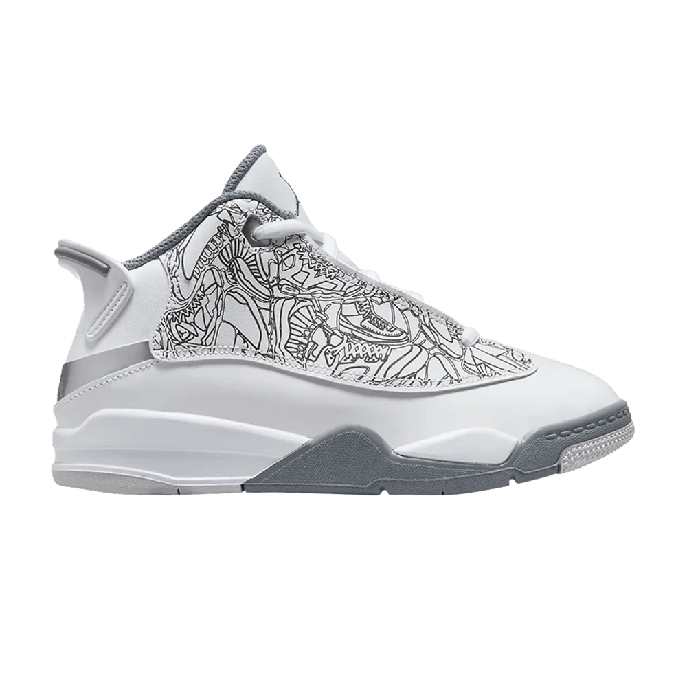 Krossovki-Air-Jordan-Dub-Zero-PS-White-Cool-Grey