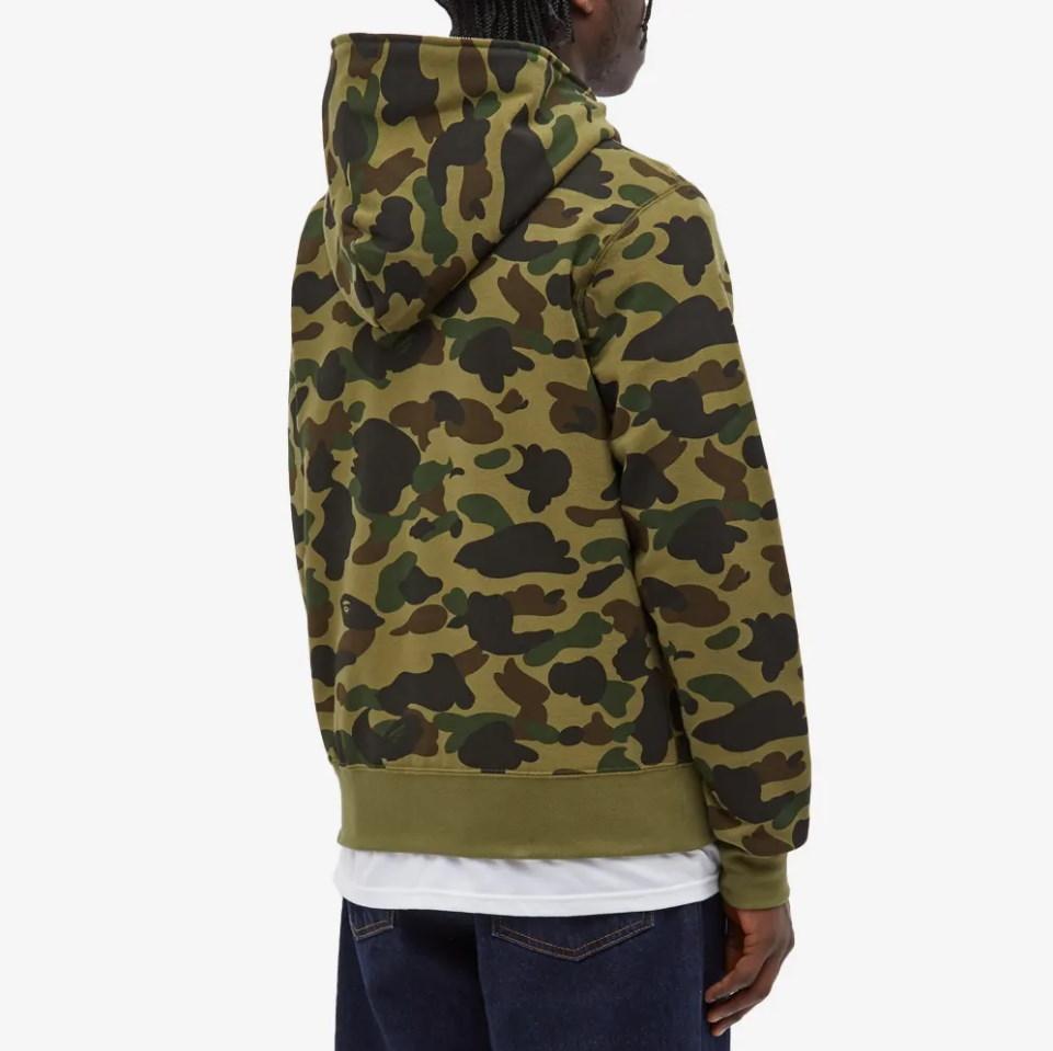 Худи BAPE 1st Camo Crystal Stone Full Zip Hoodie Green