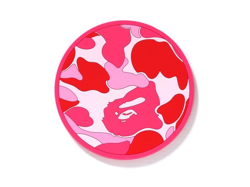 Костер BAPE ABC Camo Rubber Coaster Pink