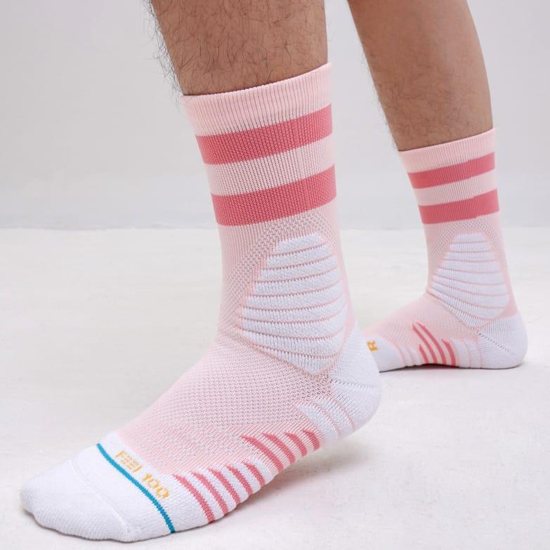 Спортивные носки Ehot Stripes Pink Crew Socks