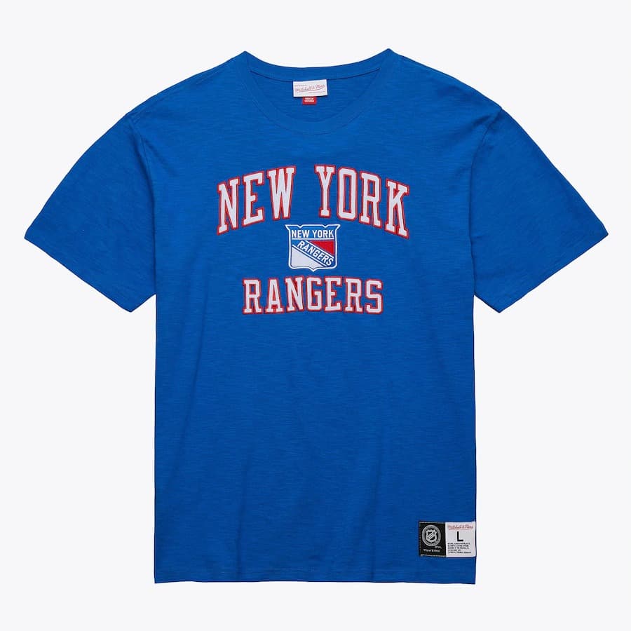 Футболка Mitchell & Ness Blue New York Rangers Legendary Slub T-Shirt