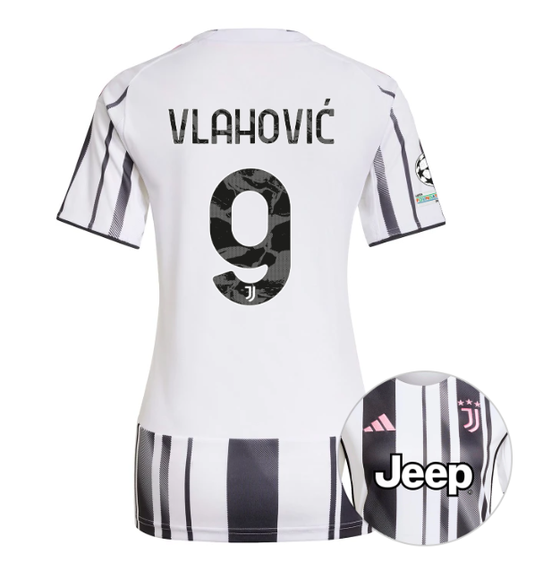 Женское футбольное джерси JUVENTUS home jersey 25/26 VLAHOVIĆ 9