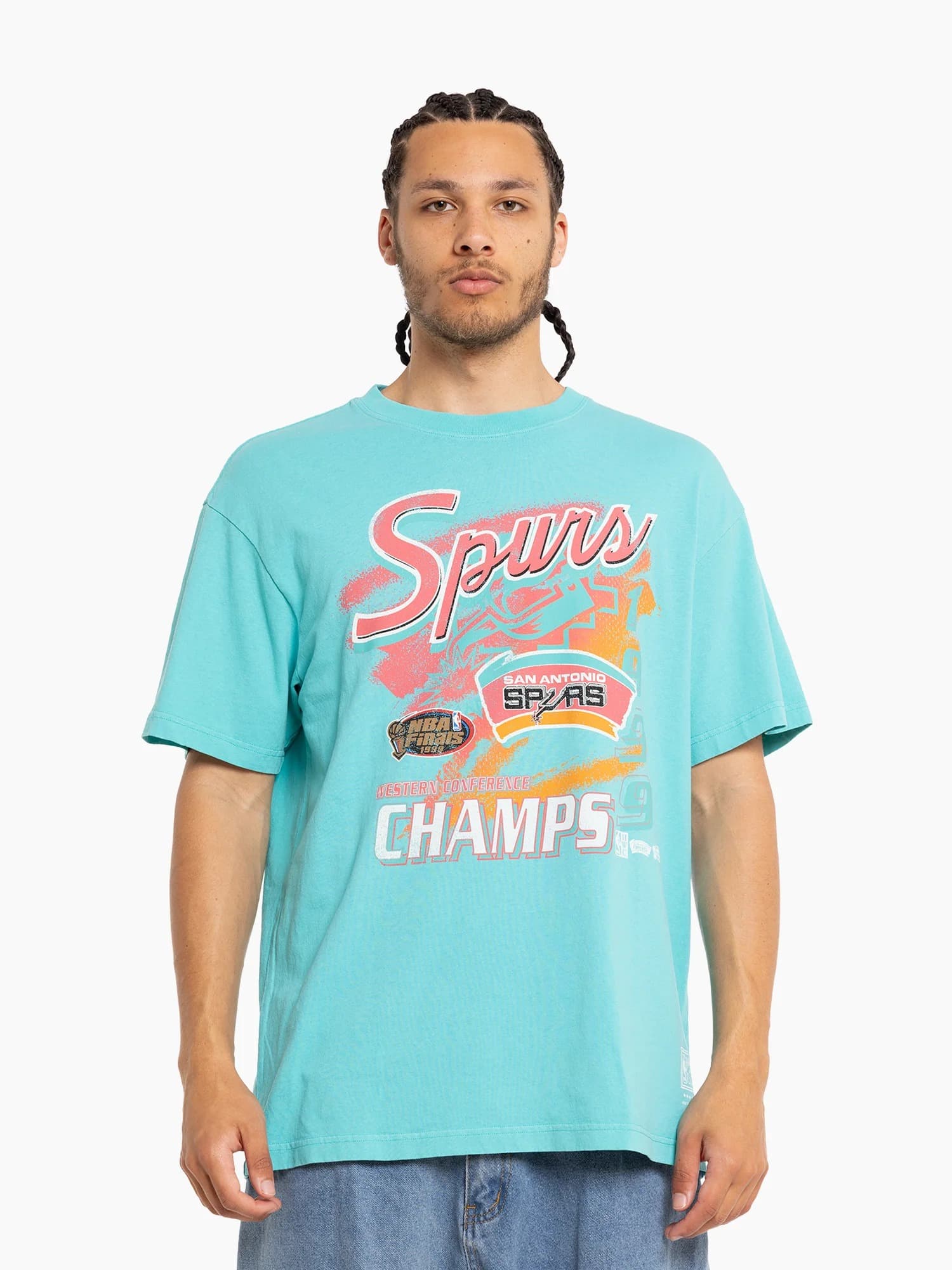 Футболка Mitchell & Ness San Antonio Spurs Script Conference Champs Vintage NBA T-Shirt