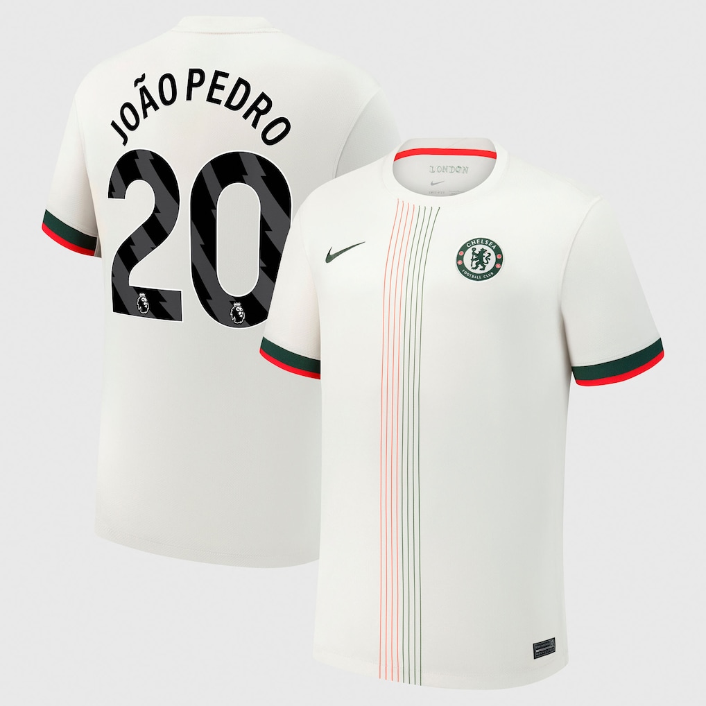 Детское футбольное джерси Chelsea Nike Away Stadium Shirt 2025-26 - João Pedro 20