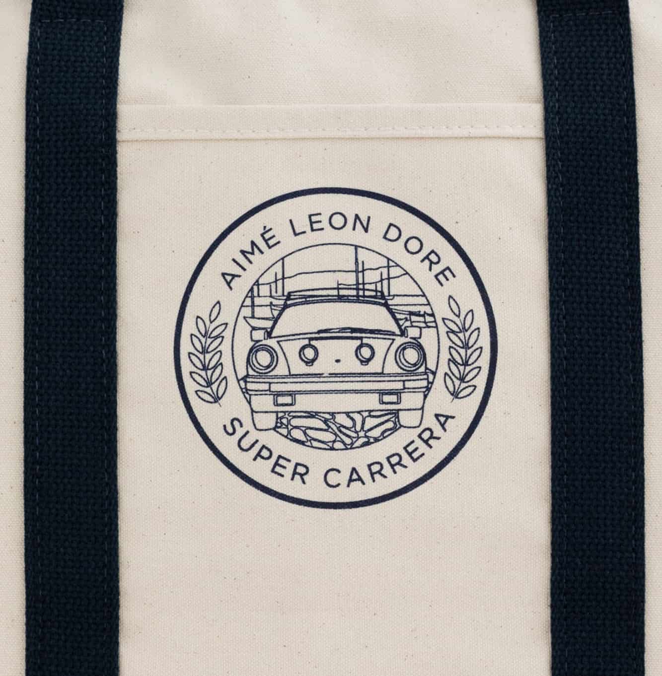 Сумка Aime Leon Dore x Porsche 911SC Grille Badge Tote Bag Cream/Navy