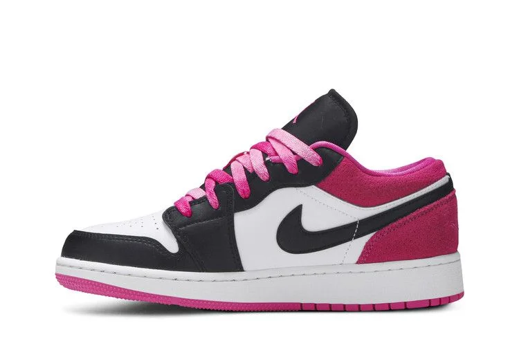 Кроссовки Air Jordan 1 Low SE GS 'Black Active Fuchsia'