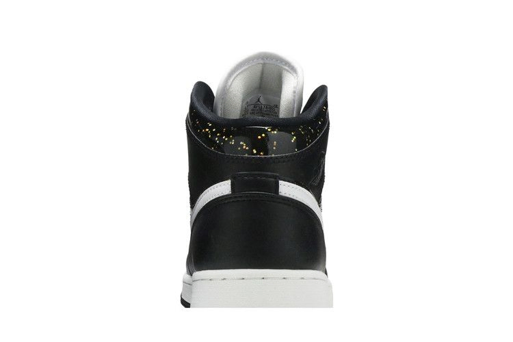 Кроссовки Air Jordan 1 Mid SE GS 'Black Glitter'
