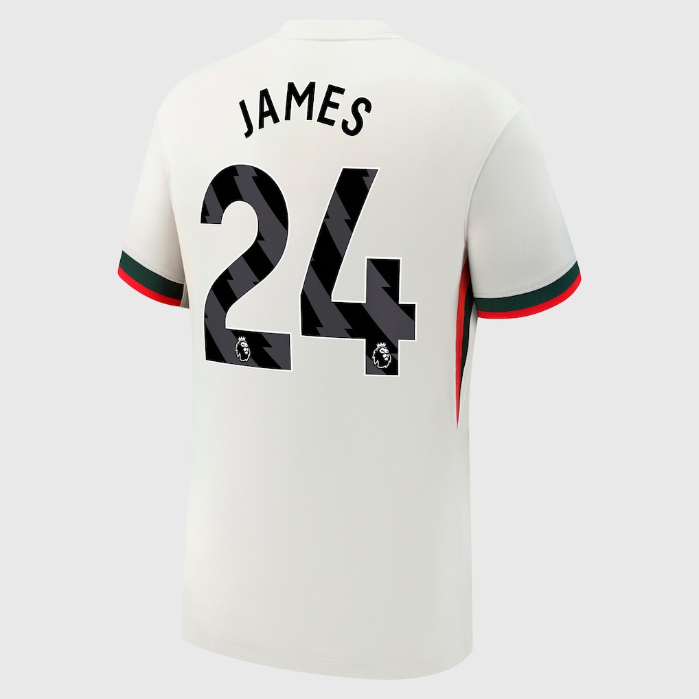 Детское футбольное джерси Chelsea Nike Away Stadium Shirt 2025-26 - Kids with James 24