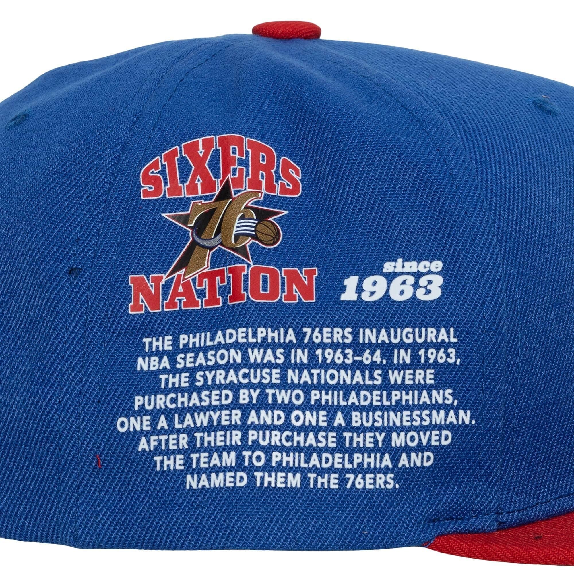 Бейсболка Mitchell & Ness Team Origins Snapback HWC Philadelphia 76ers