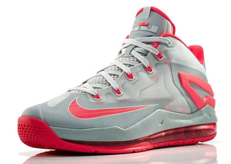 Кроссовки Nike LeBron 11 Low 'Base Grey Laser Crimson'