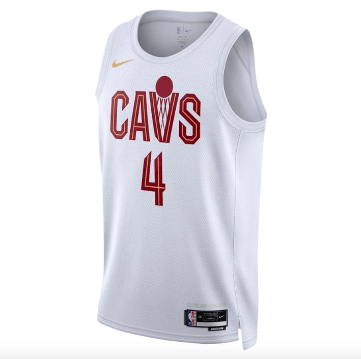 Баскетбольная джерси 2022-23 Cleveland Cavaliers #4 Evan Mobley Nike Association White Jersey