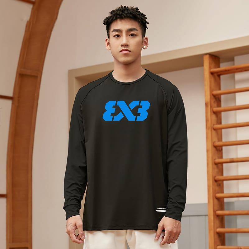 Футболка Ehot 3X3 League Black-Blue Longsleeve