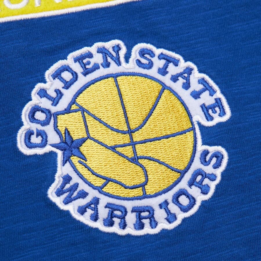 Футболка Mitchell & Ness Royal Golden State Warriors Vintage Logo Legendary Slub T-Shirt