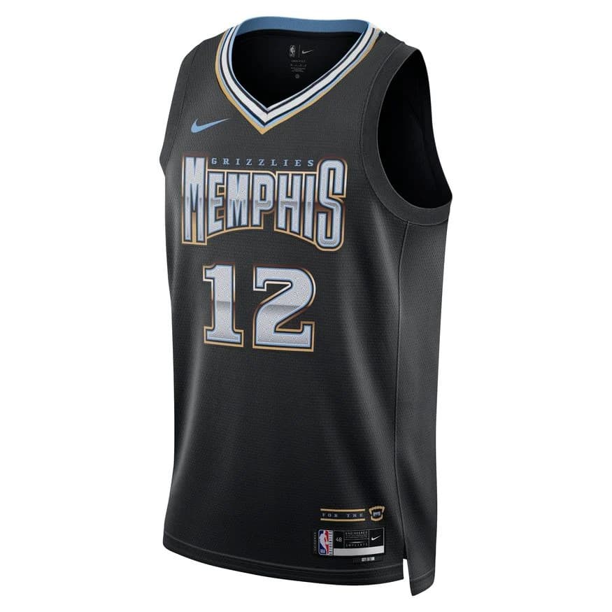 Баскетбольная джерси 2022-23 Memphis Grizzlies Ja Morant #12 Swingman City Edition Black Jersey