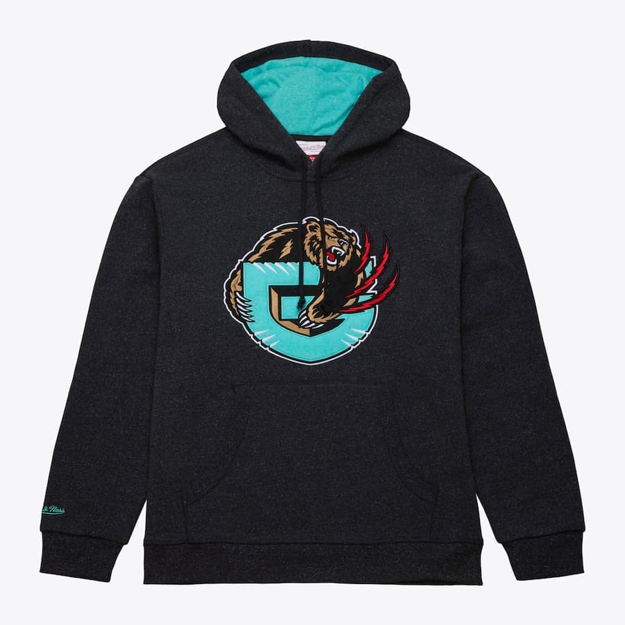 Худи Mitchell & Ness Black Vancouver Grizzlies Snow Washed Fleece Pullover Hoodie
