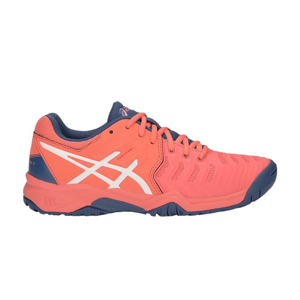 Кроссовки ASICS Gel Resolution 7 GS 'Papaya Blue'