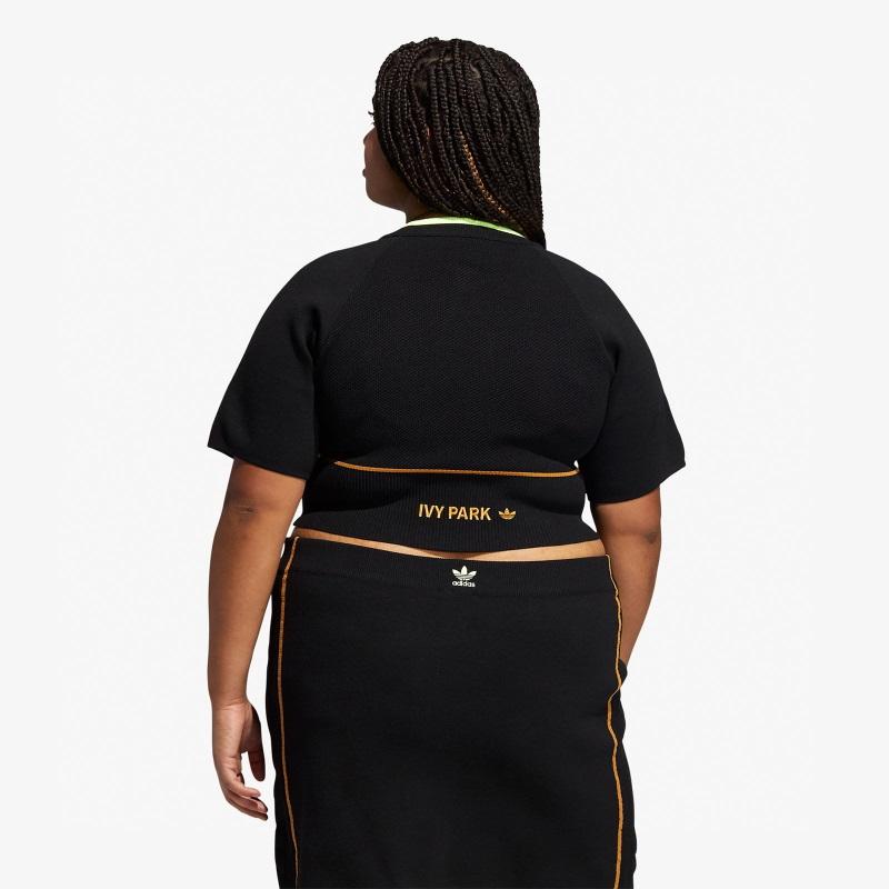 Спортивный топ adidas Ivy Park Knit Crop Top (Plus Size) Black/Mesa