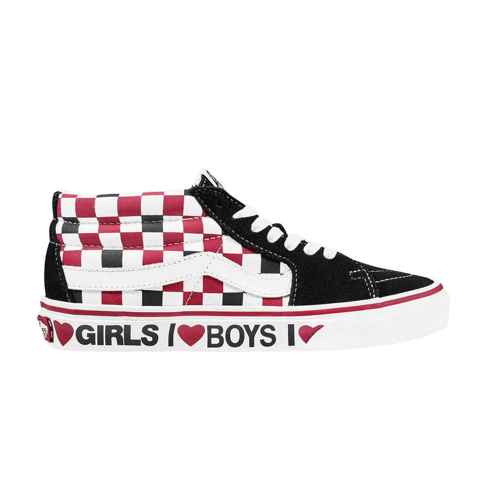 Кроссовки Vans Sk8-Mid 'Checkerboard - I Heart'