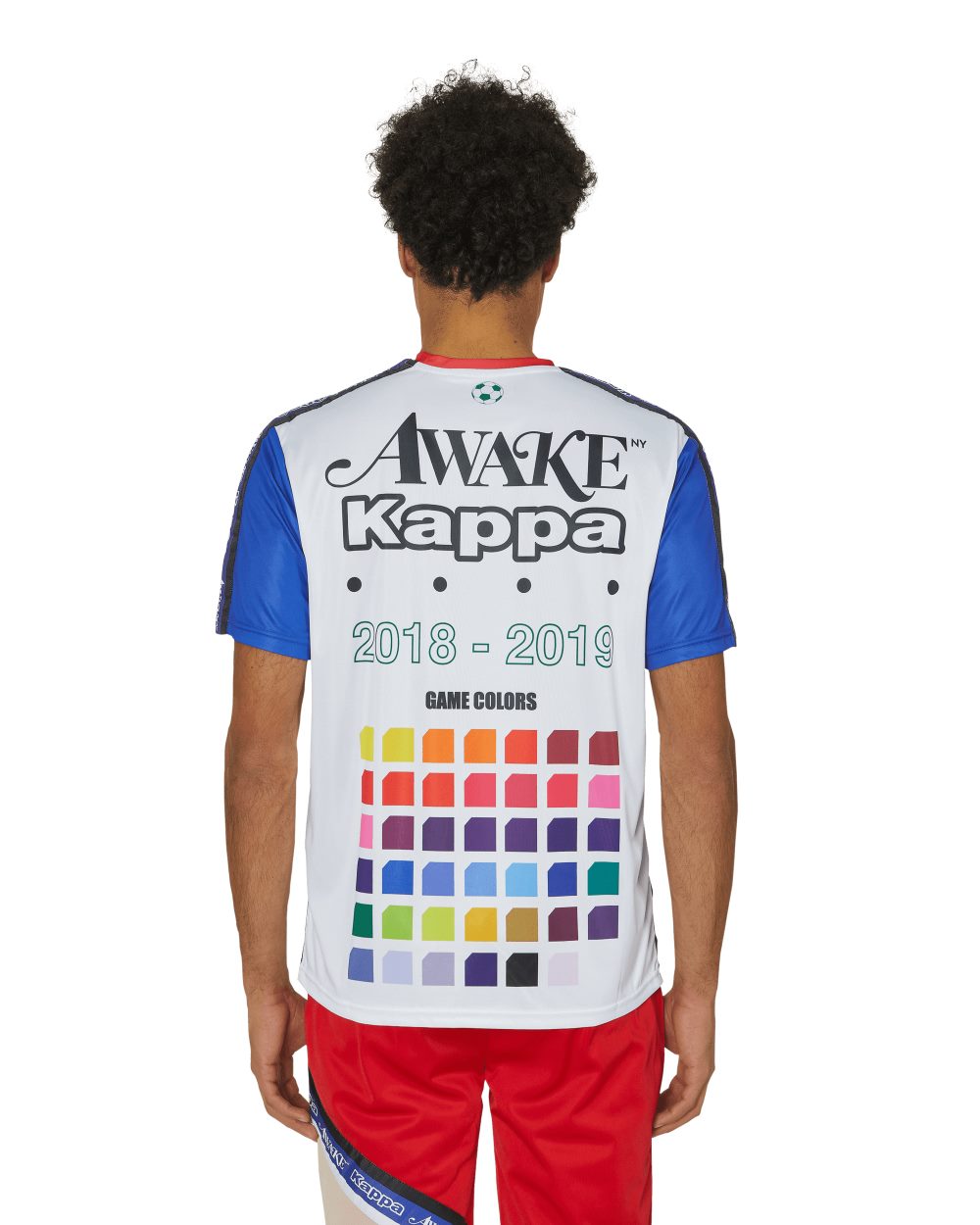 Футболка Awake x Kappa Evander Jersey White/Royal/Red