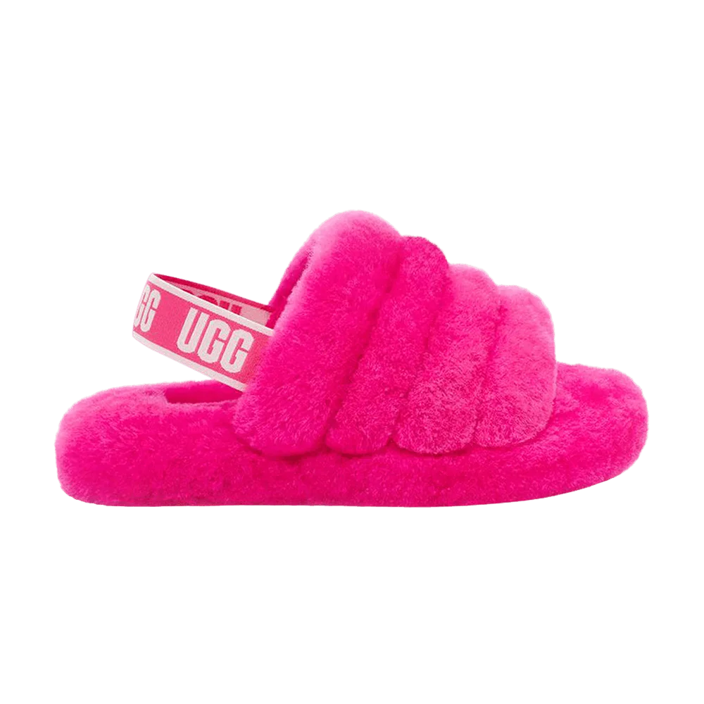 Krossovki-UGG-Fluff-Yeah-Slide-Kids-Fuchsia