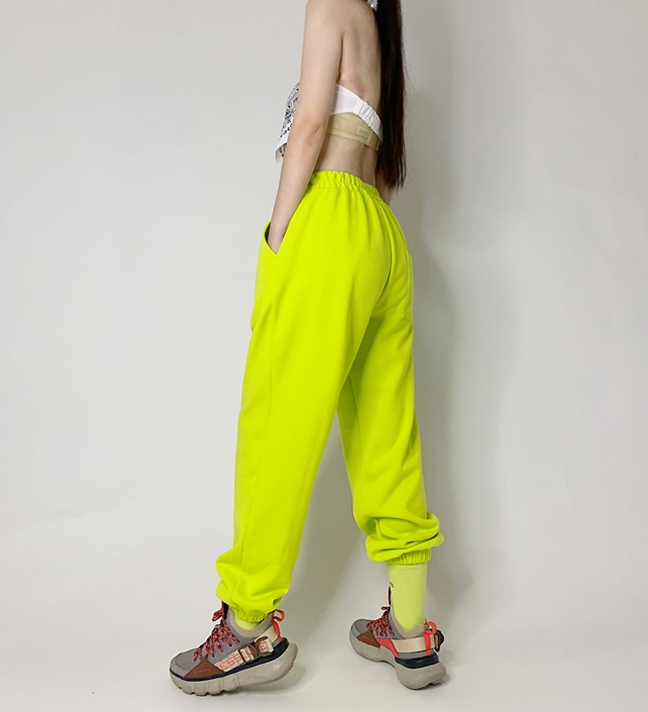 Спортивные брюки 2020 Hip-hop Style Sweatpants Monochromatic Volt