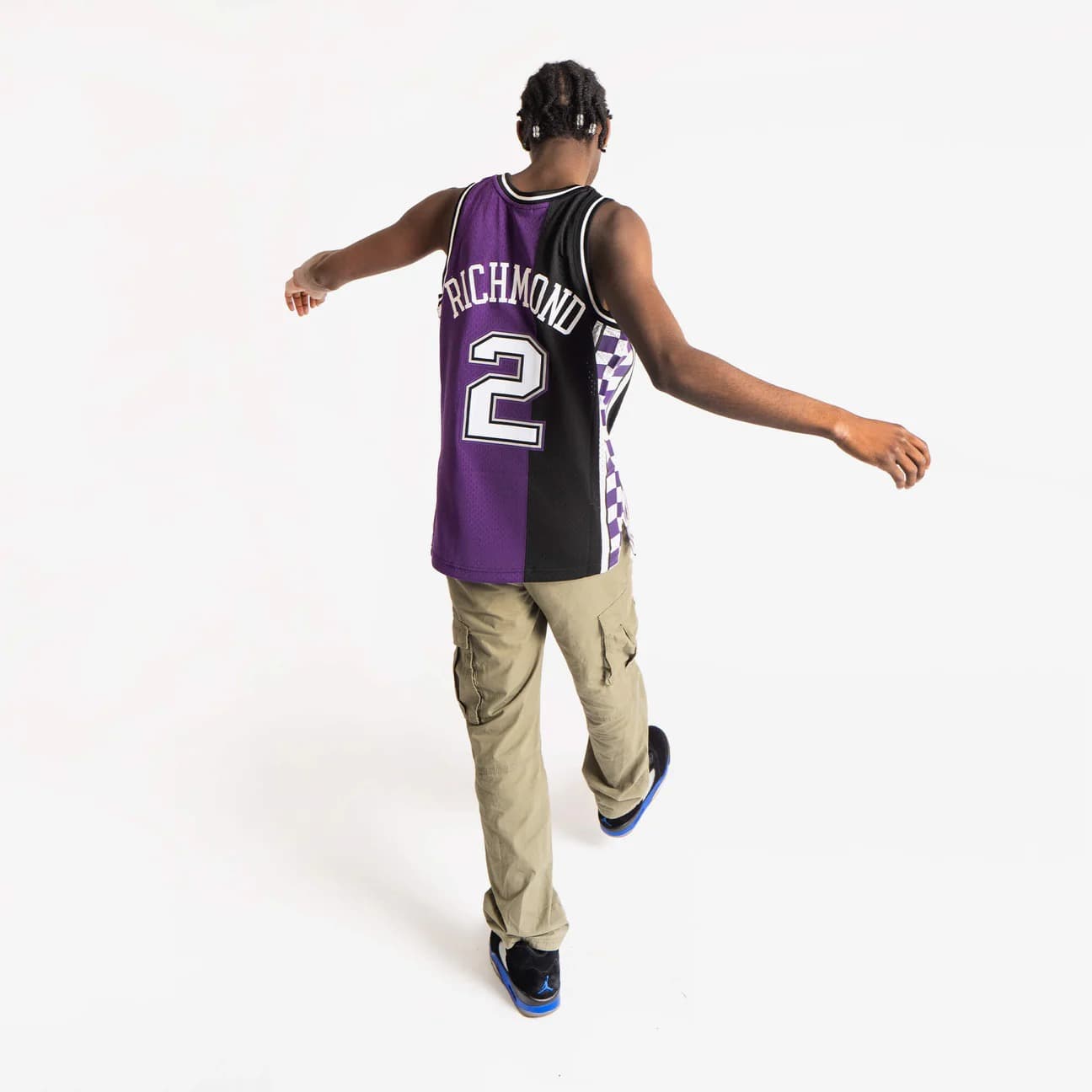 1994-95-Sacramento-Kings-Mitch-Richmond-2-Swingman-Hardwood-Classics-Black-Purple-Jersey-4