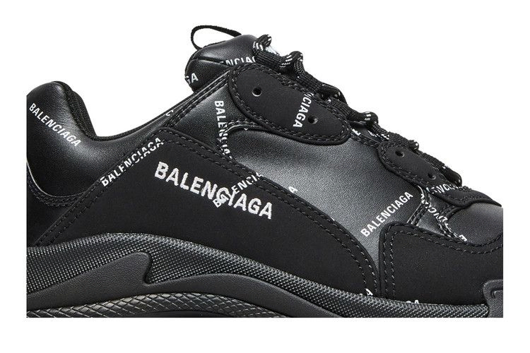 Кроссовки Balenciaga Triple S Sneaker 'Allover Logo - Black'