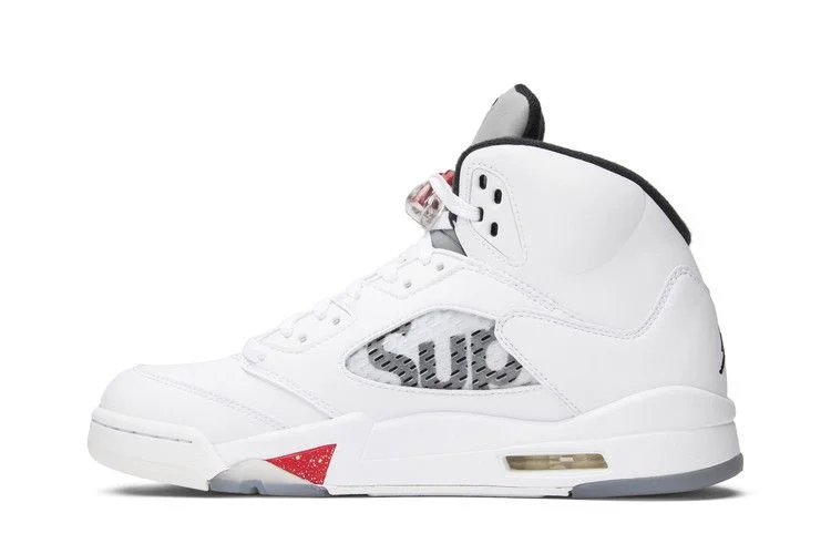 Кроссовки Supreme x Air Jordan 5 Retro 'White'