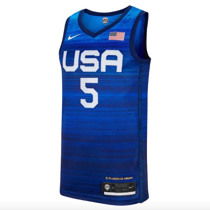 Баскетбольная джерси USA Basketball #5 Zach LaVine Nike Player Navy Jersey
