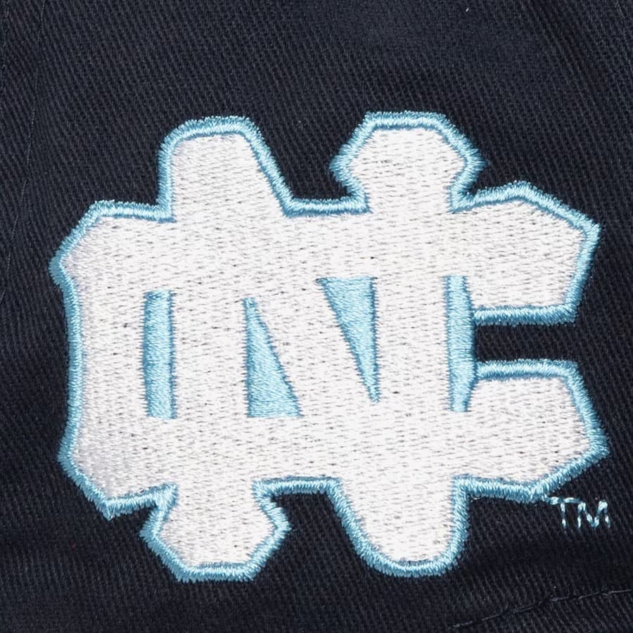 Бейсболка Mitchell & Ness Navy North Carolina Tar Heels Block Sweep Pro Snapback Hat