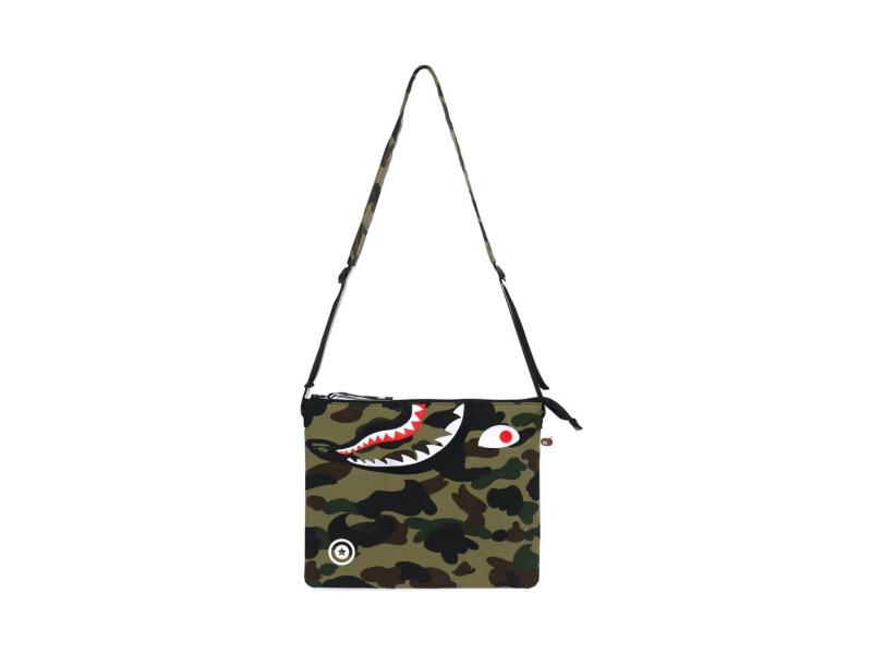 BAPE-1st-Camo-Shark-Crossbody-Bag-Green
