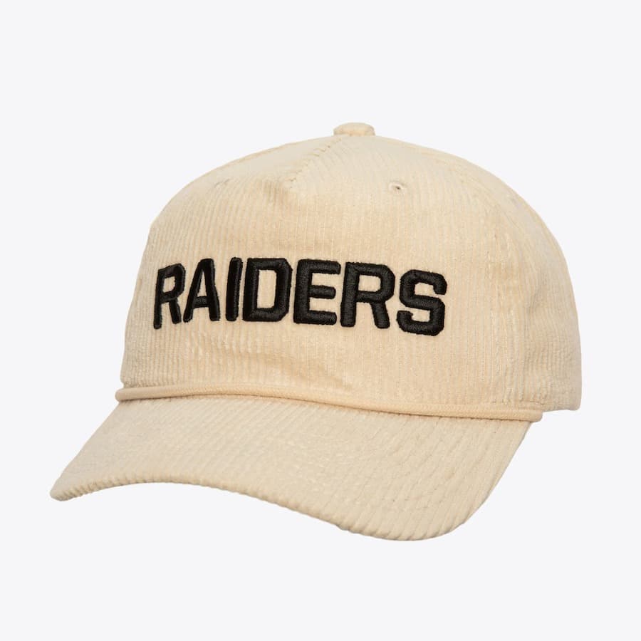 Бейсболка Mitchell & Ness White Oakland Raiders Cordy Deadstock Snapback Hat