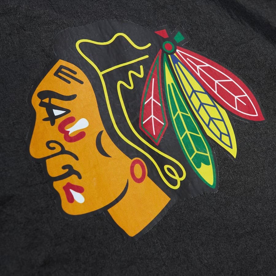 Анорак Mitchell & Ness Black Chicago Blackhawks Team 2.0 Anorak Quarter-Zip Windbreaker Jacket