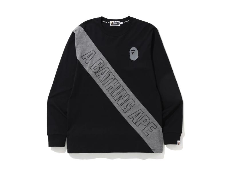 Футболка BAPE A Bathing Ape Mix L/S Tee Black