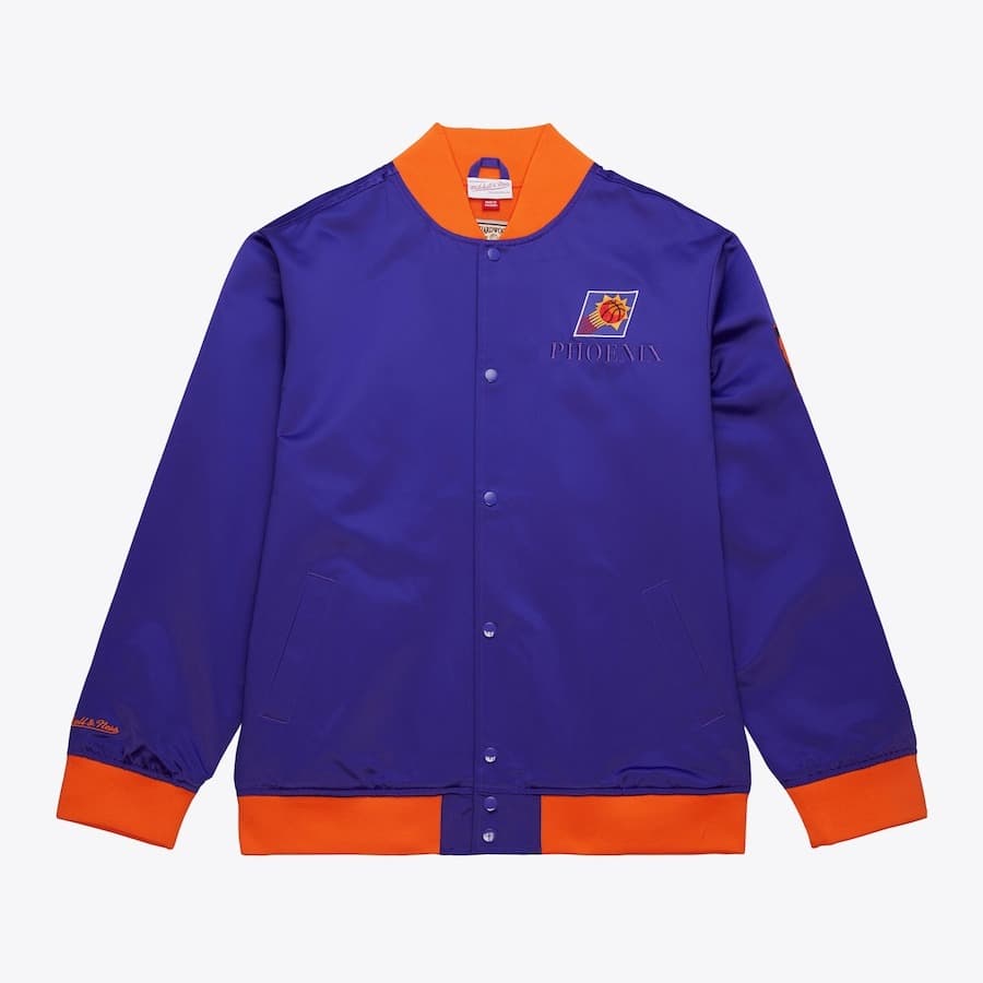 Бомбер Mitchell & Ness Purple Phoenix Suns Team OG 3.0 Satin Full Snap Jacket