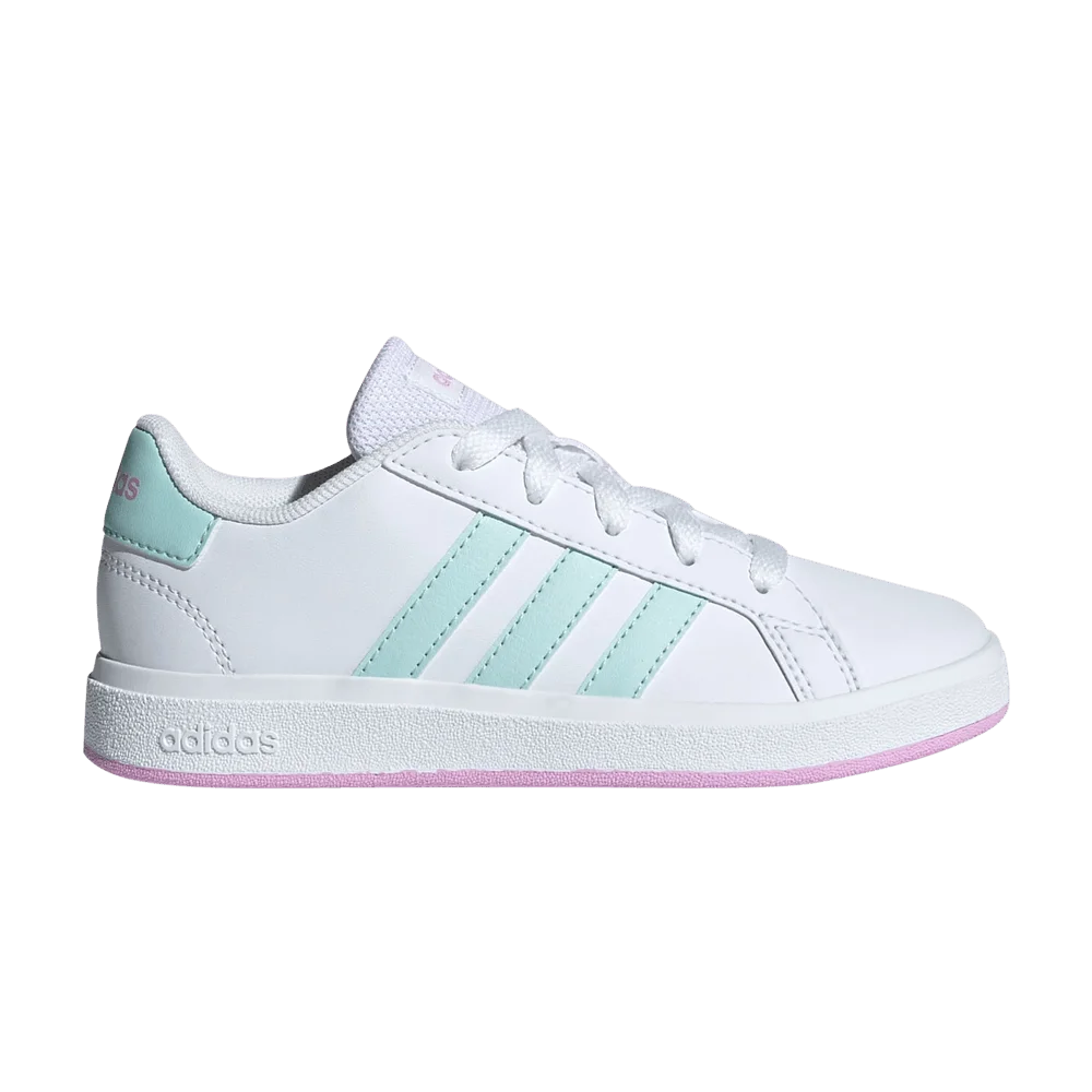 Krossovki-Adidas-Grand-Court-Lace-Up-J-White-Aqua-Bliss-Lilac