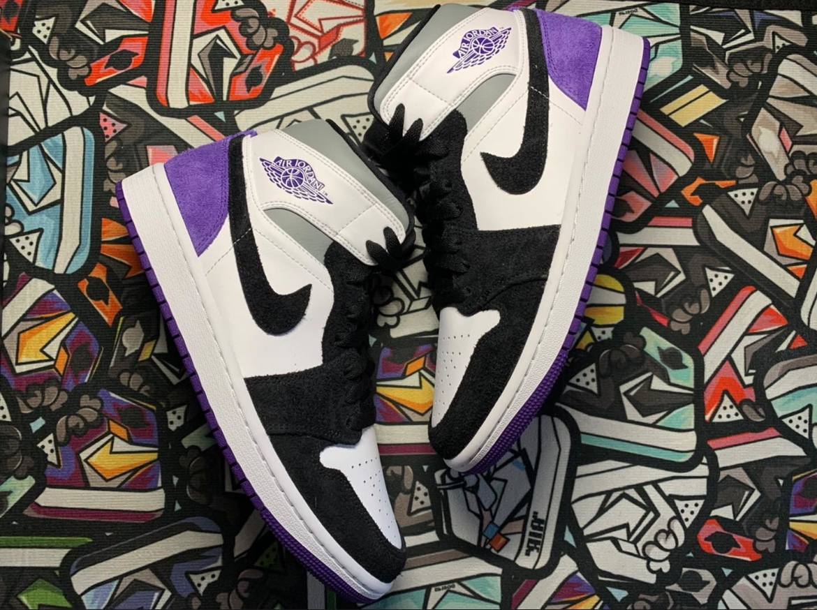 Кроссовки Air Jordan 1 Mid SE 'Varsity Purple'
