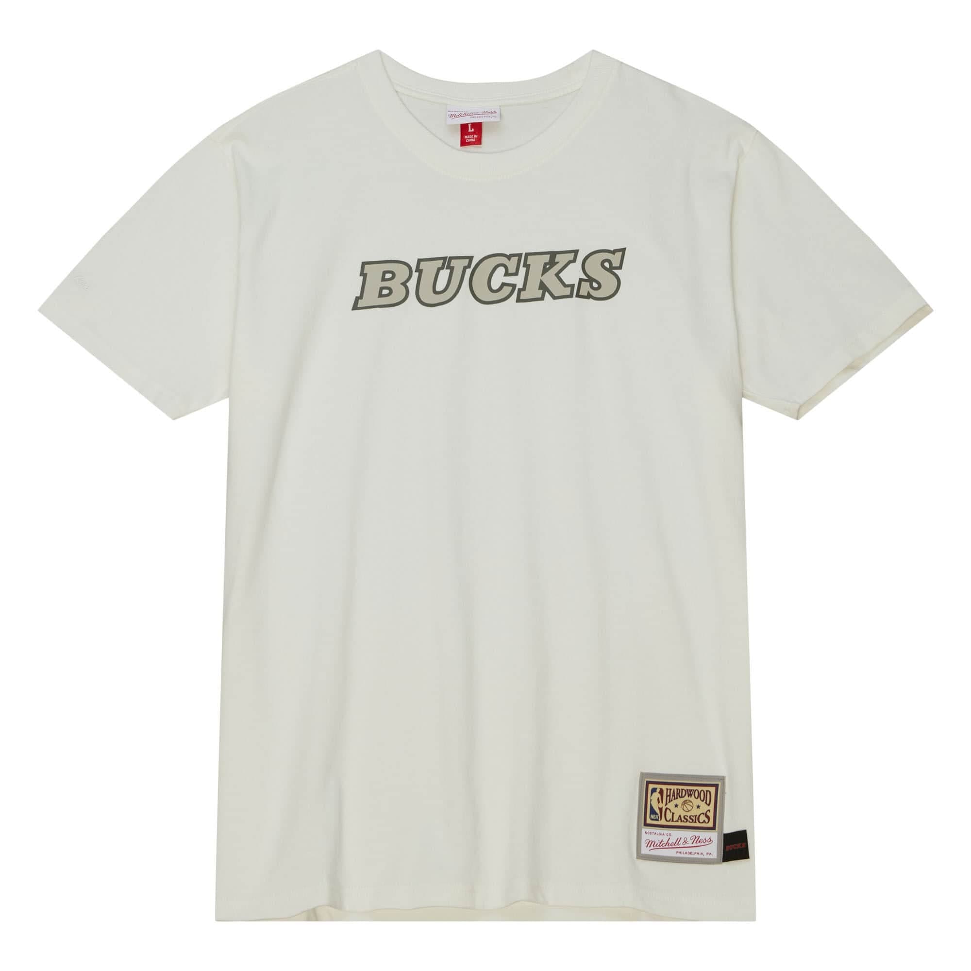 Футболка Mitchell & Ness Cream SS Tee Milwaukee Bucks