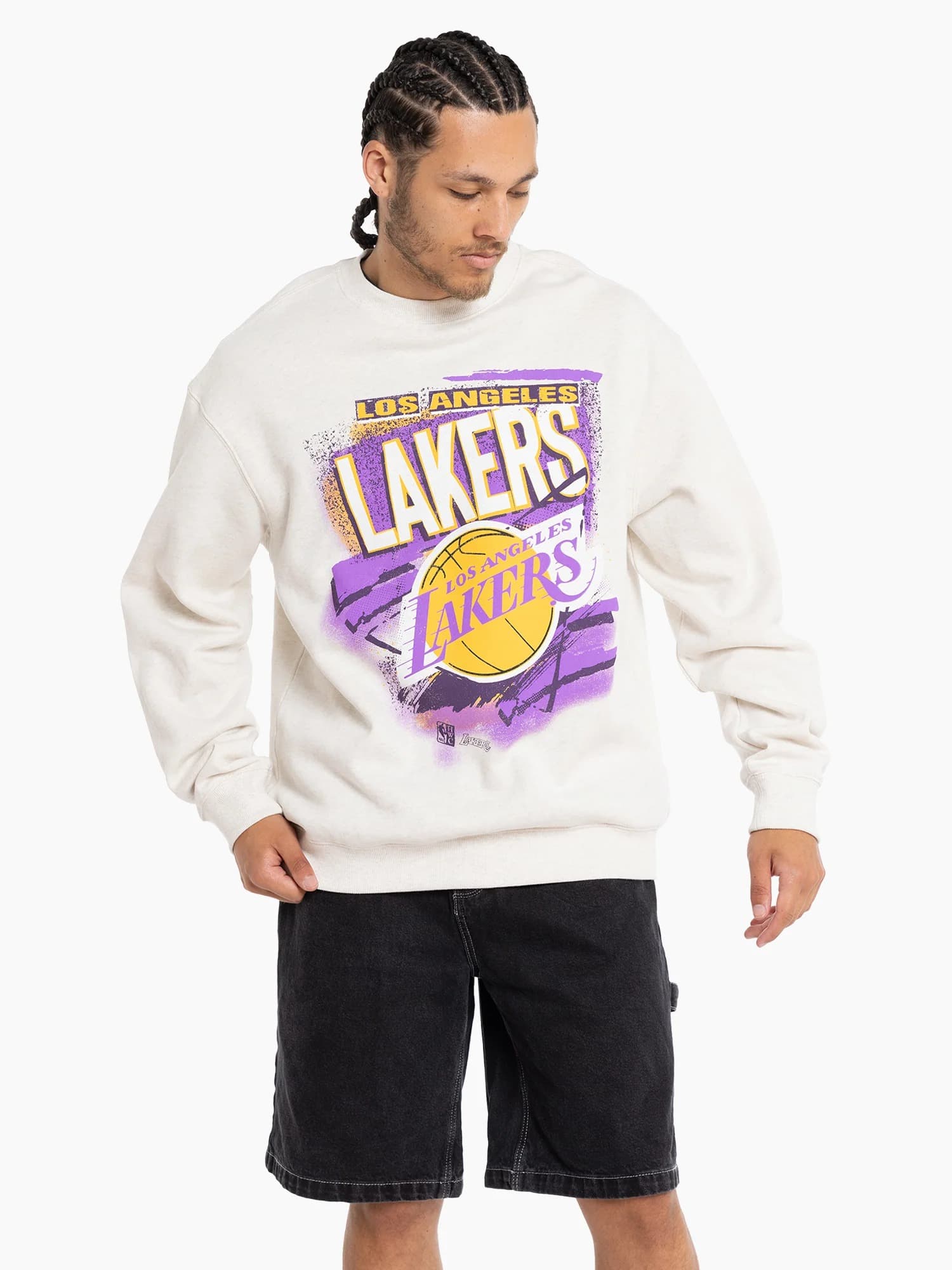 Футболка Mitchell & Ness Los Angeles Lakers Vintage Abstract NBA Crewneck