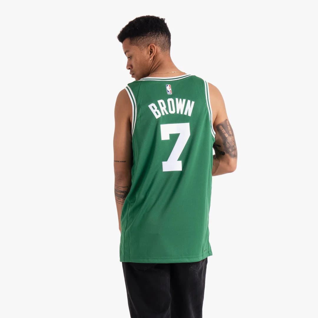 Баскетбольная джерси 2023-24 Boston Celtics Jaylen Brown #7 Swingman Icon Edition Green Jersey