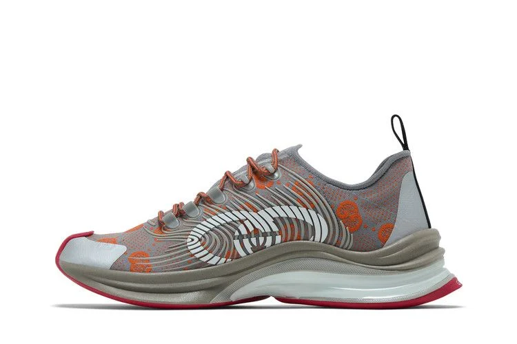 Кроссовки Gucci Run Sneaker 'Grey Orange'