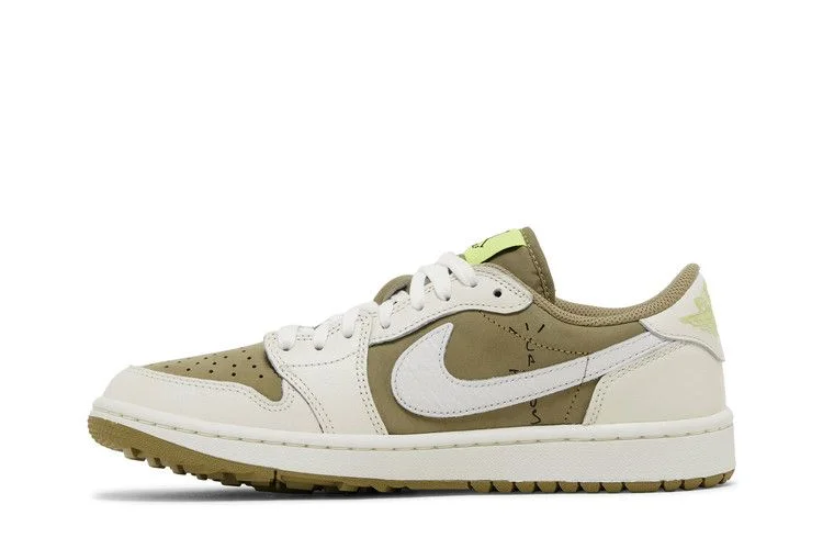 Кроссовки Travis Scott x Air Jordan 1 Low Golf 'Neutral Olive'