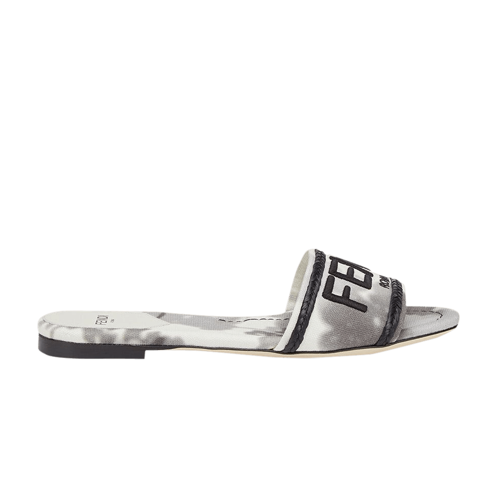 Fendi Wmns Signature Slide 'Floral - Grey White'