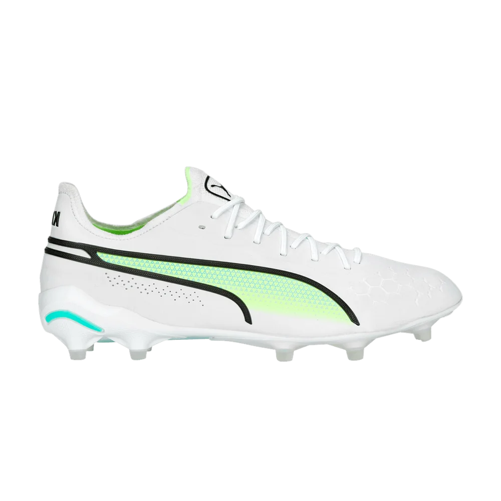 Krossovki-Puma-King-Ultimate-FG-AG-White-Electric-Peppermint