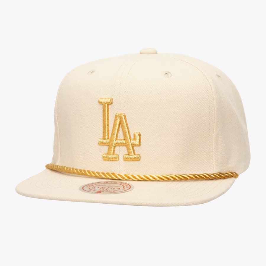 Mitchell-Ness-Cream-Los-Angeles-Dodgers-Golden-Ivory-Snapback-Hat