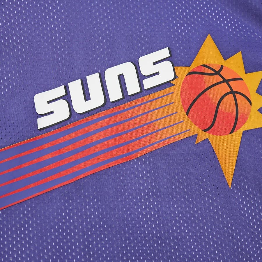 Майка Mitchell & Ness Purple Phoenix Suns Vintage Logo Mesh Practice Tank Top