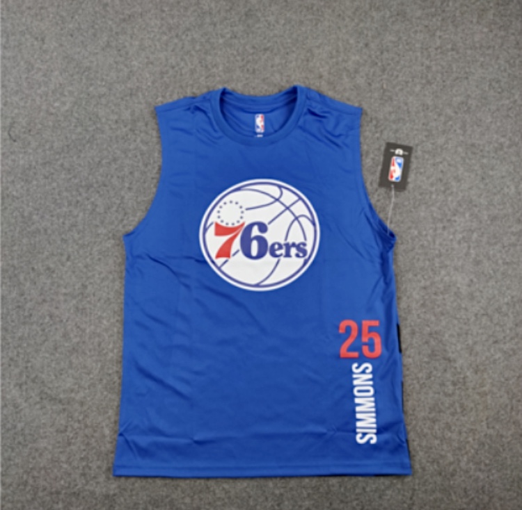 Спортивная майка 2020 Philadelphia Sixers 76 Simmons 25 Blue Shirt